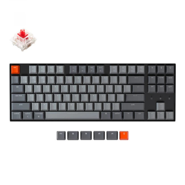Клавиатура Keychron TKL Red Switch White Led Gateron G pro Mechanical Wireless K8A1_Keychron Беспроводная