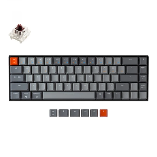 Клавиатура Keychron Brown Switch White Led Gateron G pro Mechanical Wireless K6O3_Keychron (Беспроводная)