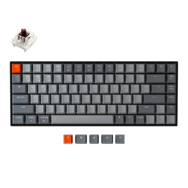 Клавиатура Keychron Brown Switch White Led Gateron G pro Mechanical Wireless K2A3_Keychron (Беспроводная)