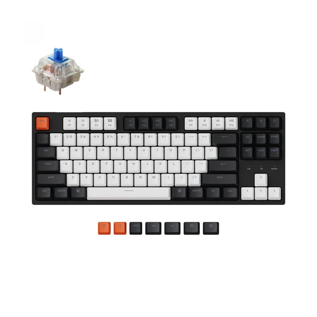 Клавиатура Keychron TKL Blue Switch RGB Gateron G pro Mechanical C1B2_Keychron (Проводная)