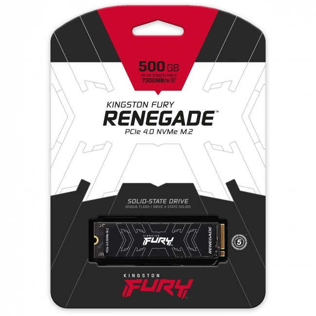 Внутренний жесткий диск Kingston Fury Renegade SFYRSK/500G (SSD (твердотельные), 500 ГБ, M.2, PCIe)