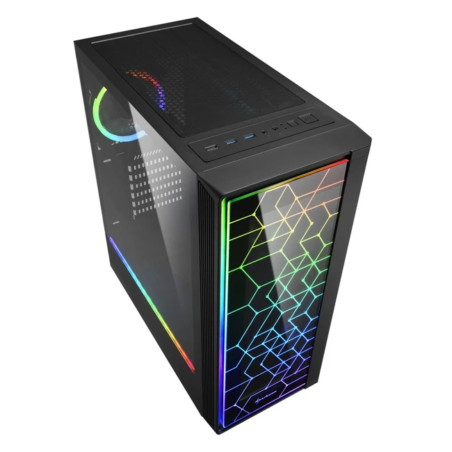 Корпус Sharkoon RGB LIT100 (Игровые, Mid-Tower)