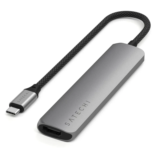 Док-станция Satechi 6-in-1 USB-C Slim Multiport Adapter Space Grey ST-P6SM