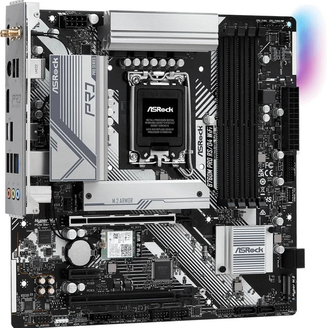 Материнская плата ASRock B760M Pro RS/D4 WiFi 90-MXBKZ0-A0UAYZ Micro-ATX, LGA 1700