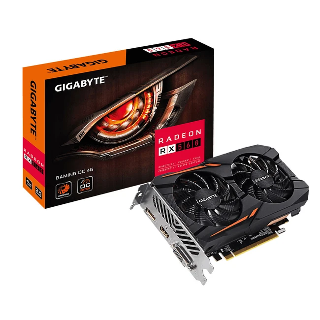 Видеокарта Gigabyte Radeon RX 560 Gaming OC GV-RX560GAMING OC-4GD (4 ГБ)