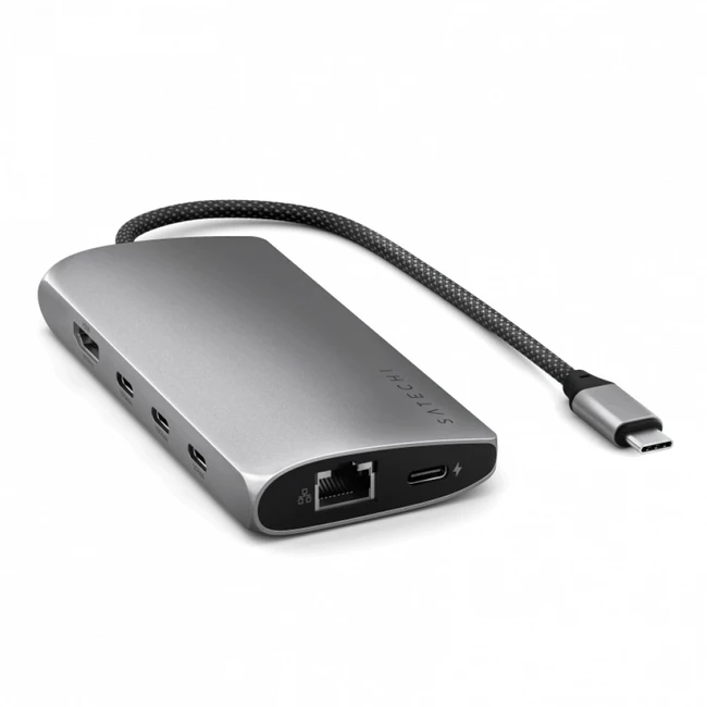 Док-станция Satechi USB-C Multiport Adapter V3 Space Gray (ST-P8KEM)