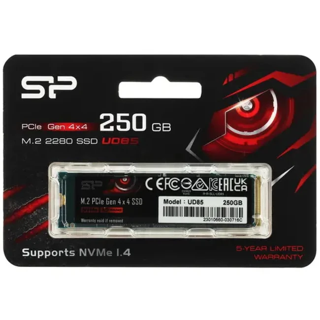 Внутренний жесткий диск Silicon Power UD85 SP250GBP44UD8505 (SSD (твердотельные), 250 ГБ, M.2, PCIe)