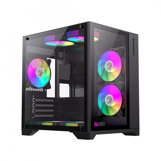 Корпус GameMax Infinity Mini 7 ARGB Fans + Controller Black 9101-0000R0191 (Игровые, Mini-Tower)
