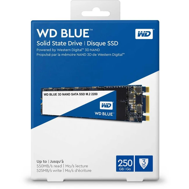 Внутренний жесткий диск Western Digital WDS250G2B0B (SSD (твердотельные), 250 ГБ, M.2, SATA)