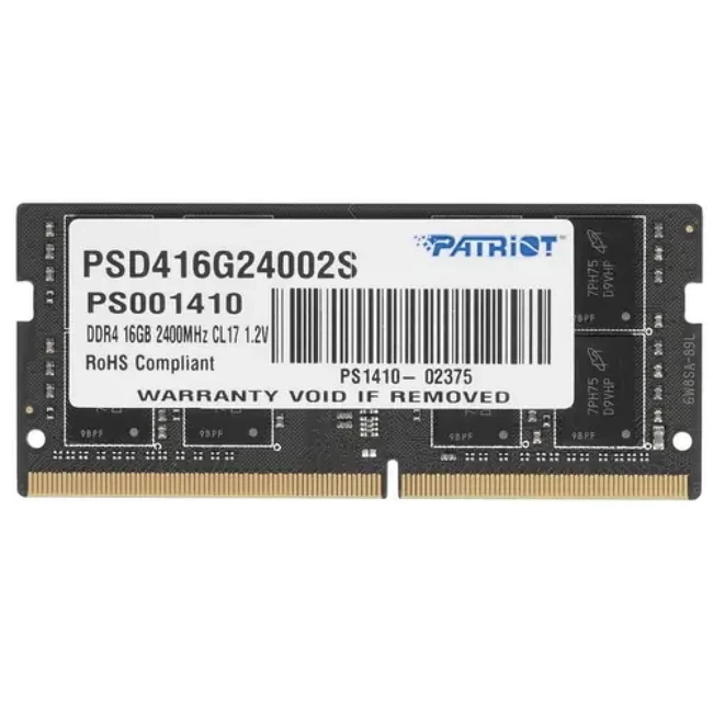 ОЗУ Patriot Signature PSD416G24002S (SO-DIMM, DDR4, 16 Гб, 2400 МГц)
