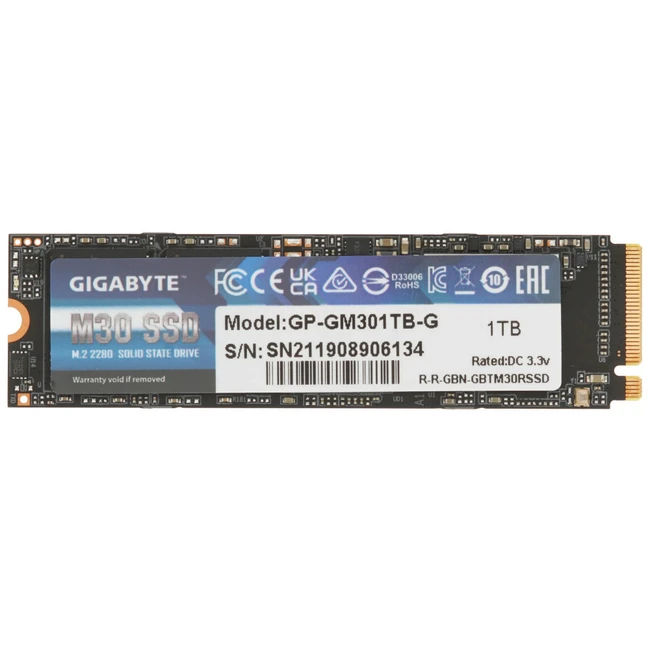 Жесткий диск Gigabyte M30 (GP-GM301TB-G) GP-GM301TB-G||oem SSD (твердотельные), 1 ТБ, M.2, PCIe
