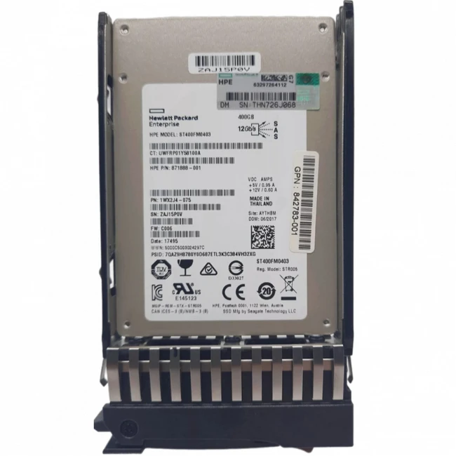 Внутренний накопитель HPE MSA 400GB 12G SAS SFF SSD N9X95A_REF SSD (твердотельные), 400 ГБ, 2.5 дюйма, SAS