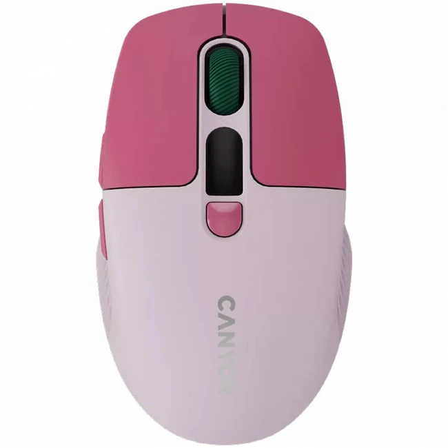 Мышь Canyon MW-26 LCD Silent Dual Mode Wireless Pink CNS-CMSW26P Бюджетные, Беспроводная