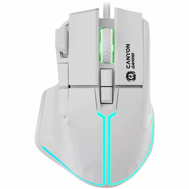 Мышь Canyon Fortnax GM-636 RGB 9buttons Wired White CND-SGM636W (Игровые, Проводная)