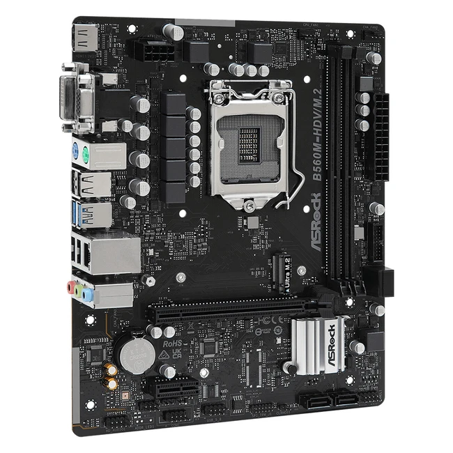 Материнская плата ASRock B560M-HDV/M.2 (Micro-ATX, LGA 1200)