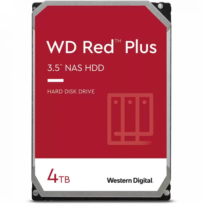 Внутренний жесткий диск Western Digital Red Plus (WD40EFPX) (HDD (классические), 4 ТБ, 3.5 дюйма, SATA)