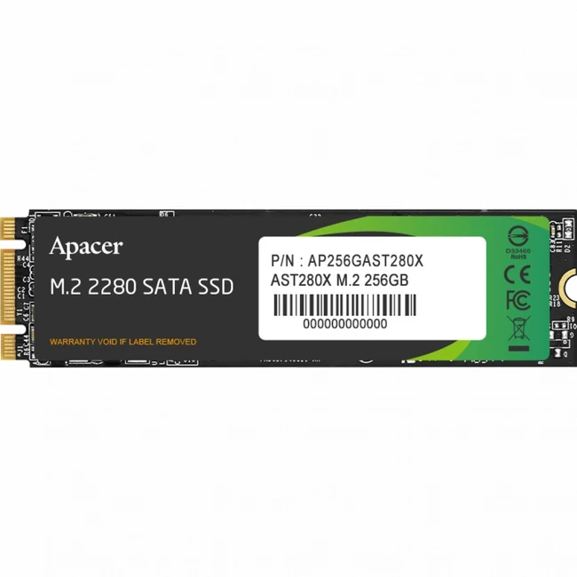 Внутренний накопитель Apacer AP256GAST280X-1 (SSD (твердотельные), 256 ГБ, M.2, SATA)
