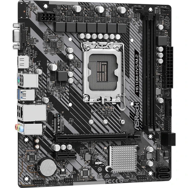 Материнская плата ASRock H610M-HVS/M2 R2.0 90-MXBJJ0-A0UAYZ Micro-ATX, LGA 1700