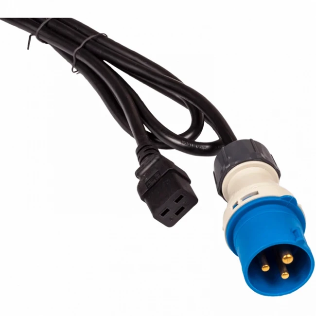 Кабель питания LANMASTER LAN-PP9M/19-2.5-BK