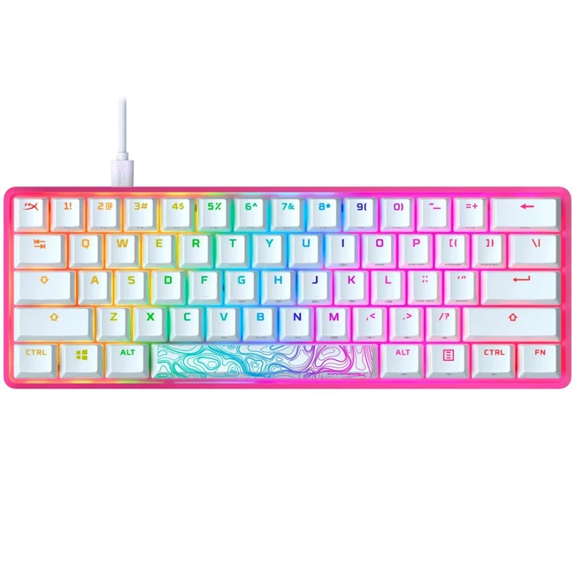 Клавиатура HyperX Alloy Origins 60 White-Pink HKBO1P-RB-RU/P (Проводная, USB)