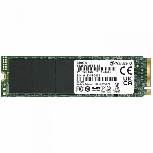 Внутренний накопитель Transcend MTE115S TS250GMTE115S SSD (твердотельные), 250 ГБ, M.2, PCIe