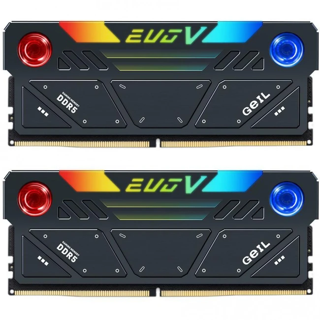 ОЗУ Geil EVO V RGB Black GESG532GB8000C38ADC DIMM, DDR5, 32 Гб (2 х 16 Гб), 8000 МГц