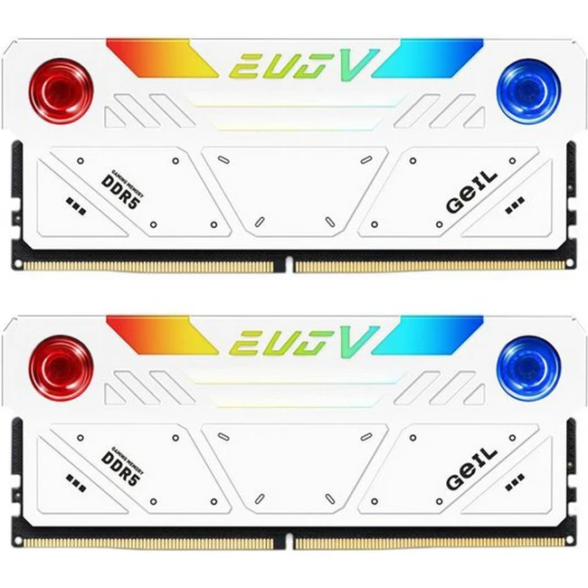 ОЗУ Geil EVO V RGB White GESW532GB6400C38ADC (DIMM, DDR5, 32 Гб (2 х 16 Гб), 6400 МГц)