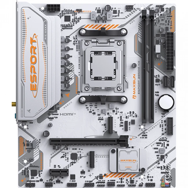 Материнская плата Maxsun  eSport B850M WIFI ICE MS-eSport B850M WIFI Ice Micro-ATX, AMD AM5