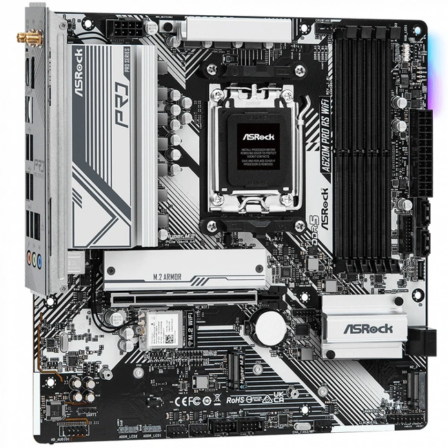 Материнская плата ASRock A620M PRO RS WIFI (Micro-ATX, AMD AM5)