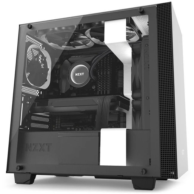 Корпус NZXT H400i SMART M-ATX MATTE WHITE/BLACK CA-H400W-WB
