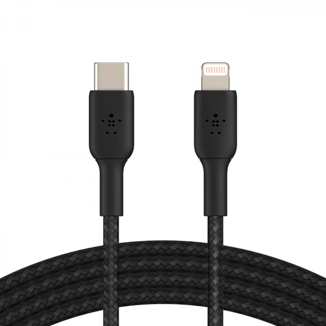 Кабель интерфейсный Belkin BOOST CHARGE™ Lightning to USB-C Cable_Braided CAA004bt2MBK USB Type C - Lightning (8pin)