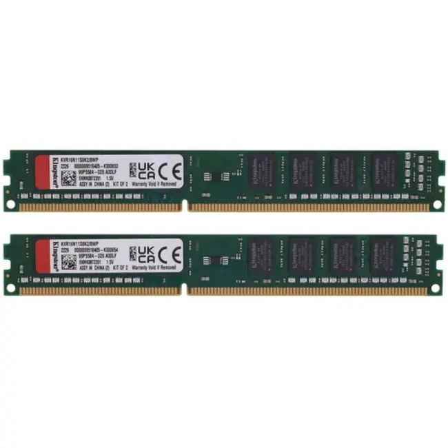 ОЗУ Kingston 1600MHz KVR16N11S8K2/8WP DIMM, DDR3, 8 Гб (2 х 4 ГБ), 1600 МГц
