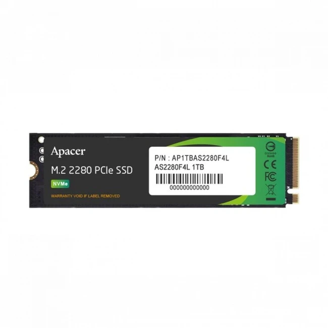 Внутренний накопитель Apacer AP1TBAS2280F4L-1 SSD (твердотельные), 1 ТБ, M.2, PCIe