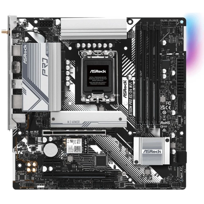 Материнская плата ASRock B760M PRO RS/D4 WIFI (Micro-ATX, LGA 1700)