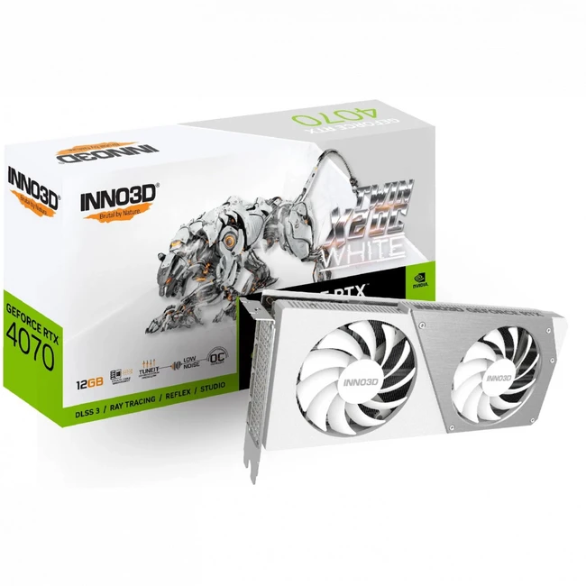 Видеокарта Inno3D GeForce RTX 4070 Twin X2 OC WHITE STEALTH N40702-126XX-183052V (12 ГБ)