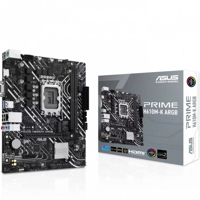 Материнская плата Asus PRIME H610M-K ARGB Micro-ATX, LGA 1700