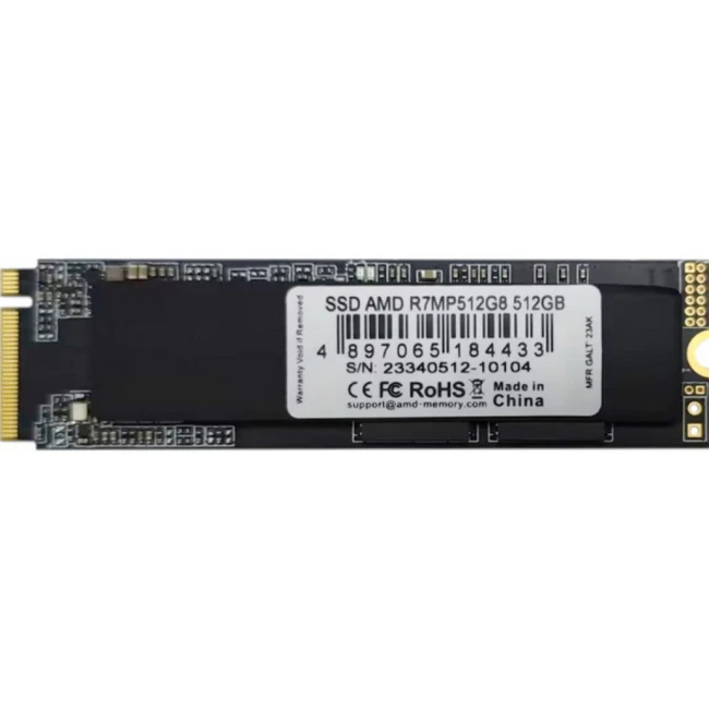 Внутренний жесткий диск AMD R7MP512G8 (SSD (твердотельные), 512 ГБ, M.2, PCIe)