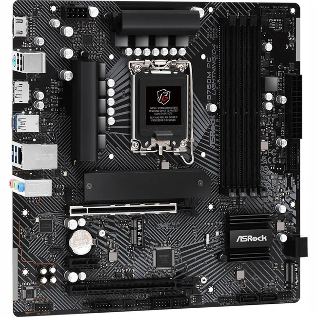 Материнская плата ASRock B760M PG Lightning/D4 90-MXBLY0-A0UAYZ (Micro-ATX, LGA 1700)