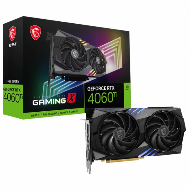Видеокарта MSI GeForce RTX 4060 Ti GAMING X 16G (16 ГБ)