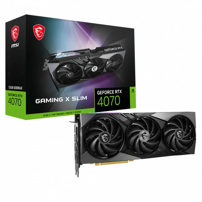 Видеокарта MSI GeForce RTX 4070 GAMING X SLIM RTX 4070 GAMING SLIM 12G (12 ГБ)