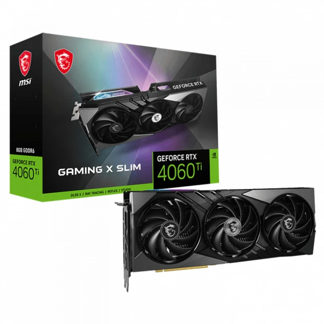 Видеокарта MSI GeForce RTX 4060 Ti GAMING X SLIM RTX 4060 TI GAMING X SLIM 8G (8 ГБ)