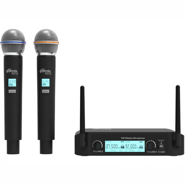Микрофон Ritmix Беспроводная микрофонная система RWM-222
