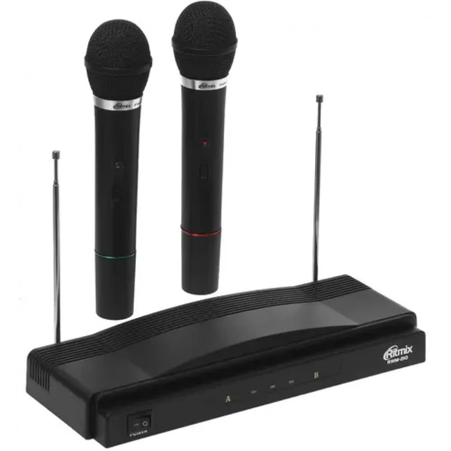 Микрофон Ritmix Микрофонный комплект RWM-210 черный RWM-210 Black