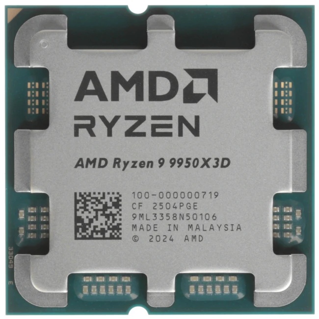 Процессор AMD Ryzen 9 9950X3D2 Dual Edition 100-000001978 Ryzen 9, 16, 4.3, 192, OEM