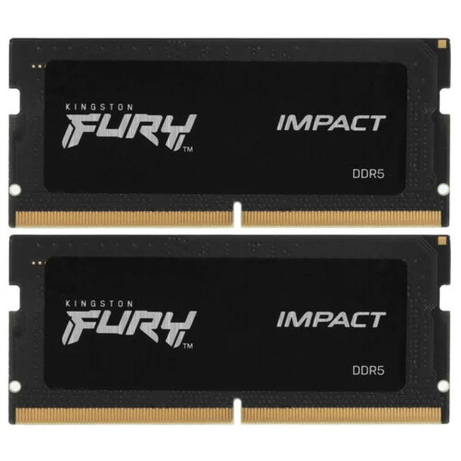 ОЗУ Kingston FURY Impact KF548S38IBK2-16 (SO-DIMM, DDR5, 16 Гб (2 х 8 Гб), 4800 МГц)