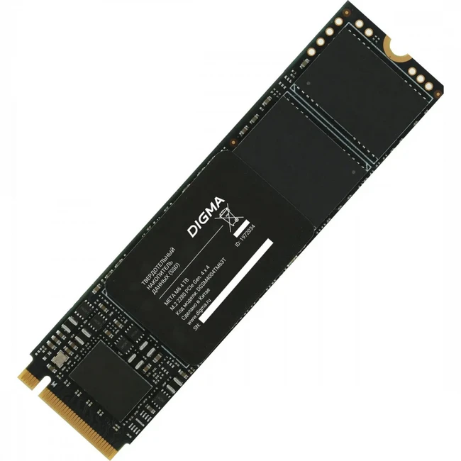 Внутренний жесткий диск Digma Meta M6 DGSM4004TM63T (SSD (твердотельные), 4 ТБ, M.2, PCIe)