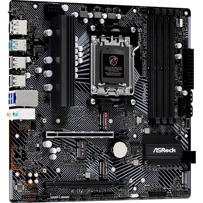 Материнская плата ASRock B650M PG LIGHTNING (Micro-ATX, AMD AM5)