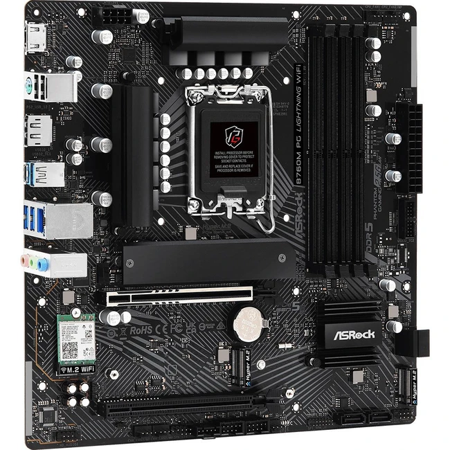 Материнская плата ASRock B760M PG LIGHTNING WIFI (Micro-ATX, LGA 1700)