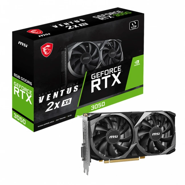 Видеокарта MSI GeForce RTX 3050 VENTUS 2X XS RTX 3050 VENTUS 2X XS 8G (8 ГБ)