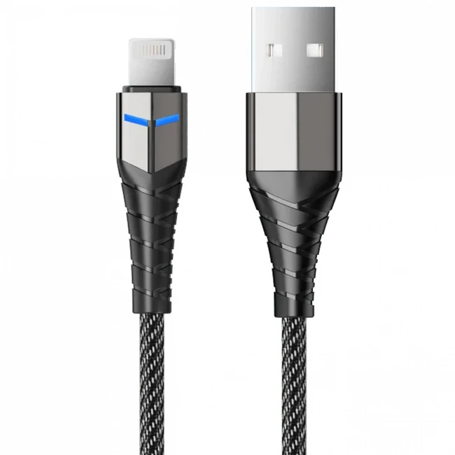 Кабель интерфейсный Accesstyle AL24-F100LED Black USB Type A - USB Type C